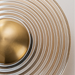 Бра с янтарным стеклянным диском и золотистыми акцентами Savio Glass Disc варинант исполнения - 5 | Loft Concept в Челябинске