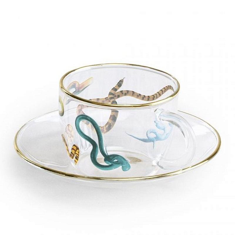 Кофейная пара Seletti Snakes Прозрачный Мульти Кофейная пара Seletti Snakes Прозрачный Мульти в Челябинске | Loft Concept