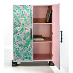 Премиальный Шкаф Defoliation двухстворчатый роспись зеленые листья  варинант исполнения - 3 | Loft Concept в Челябинске