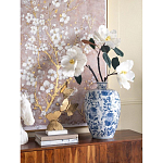 Ваза фарфоровая с узким горлышком и синими цветочными мотивами Independence варинант исполнения - 4 | Loft Concept в Челябинске