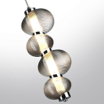 Подвесной светильник с 4-мя рифлеными стеклянными шарами Marcelh Light варинант исполнения - 5 | Loft Concept в Челябинске