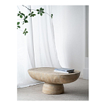 Столик кофейный кремового цвета с овальной столешницей и круглым основанием Cream Dalmen Table варинант исполнения - 10 | Loft Concept в Челябинске