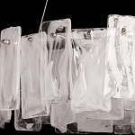 Люстра круглая с подвесными прямоугольными пластинами из стекла Glacier Panels варинант исполнения - 6 | Loft Concept в Челябинске