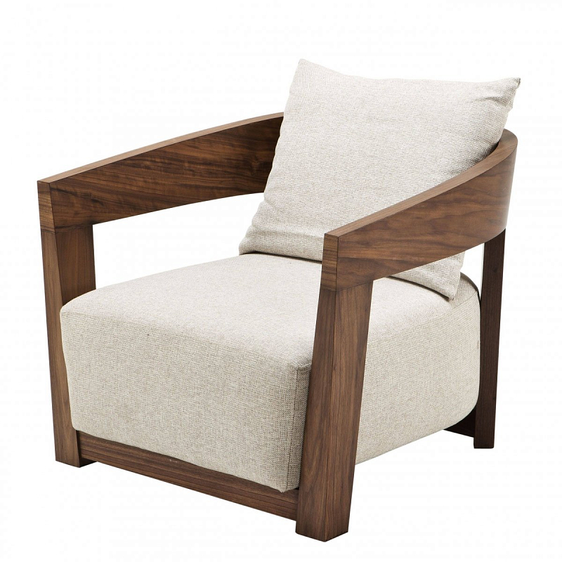 Кресло Eichholtz Chair Rubautelli Walnut Орех Молочный Кресло Eichholtz Chair Rubautelli Walnut Орех Молочный в Челябинске | Loft Concept
