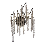 Бра на ветвистым серебрянном каркасе со стеклянными подвесами Raceme варинант исполнения - 1 | Loft Concept в Челябинске