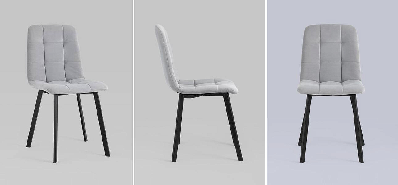 Стул NANCY S Chair Светло-Серый велюр Стул NANCY S Chair Светло-Серый велюр - Loft-Concept в Челябинске