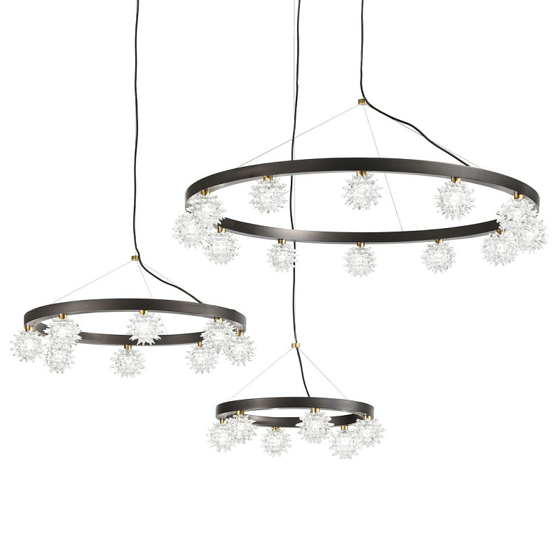 Люстра Arte Veneziana Sforzinda Chandelier Черный Прозрачное Стекло Люстра Arte Veneziana Sforzinda Chandelier Черный Прозрачное Стекло в Челябинске | Loft Concept