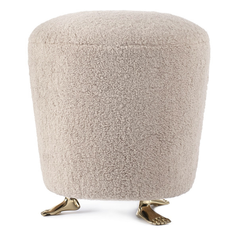 Пуф Foot Stool Бежевый Латунь в Челябинске | Loft Concept 