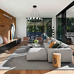 Бра с 6-ю круглыми плафонами на черном основании Maxine Light варинант исполнения - 3 | Loft Concept в Челябинске