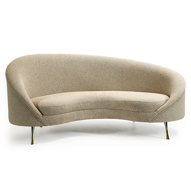 Диван двухместный Paulet Small Sofa Золотой Молочный в Челябинске | Loft Concept 