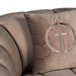 Дизайнерское кресло мягкое из серого велюра Serenity варинант исполнения - 2 | Loft Concept в Челябинске