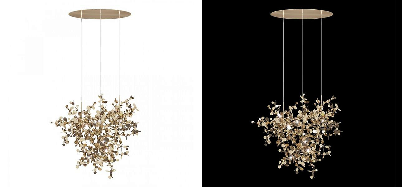 Люстра Terzani Argent Suspension Gold Pendant lamp диаметр 85 Люстра Terzani Argent Suspension Gold Pendant lamp диаметр 85 - Loft-Concept в Челябинске