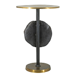 Столик приставной с абстрактным основанием и акцентом в виде золотистого диска Heavenly Space варинант исполнения - 2 | Loft Concept в Челябинске