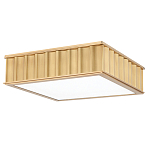 Потолочный светильник квадратный с гофрированным латунным абажуром Millennium варинант исполнения - 2 | Loft Concept в Челябинске