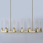 Люстра CANELLE Linear Chandelier 12 Modern Brass варинант исполнения - 2 | Loft Concept в Челябинске