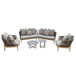 Диван садовый угловой Counter серый варинант исполнения - 3 | Loft Concept в Челябинске