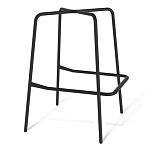 Барный стул со спинкой и подлокотниками на 4-х металлических ножках Douglas Rhombus Черный Велюр варинант исполнения - 5 | Loft Concept в Челябинске