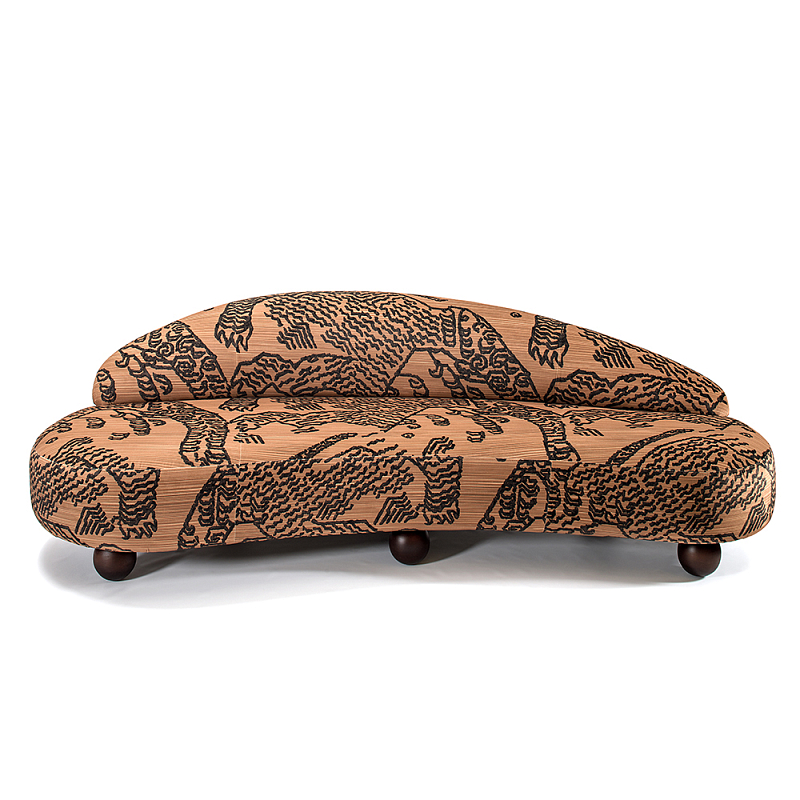 Дизайнерский Диван Wakonda Оранжевый Коричневый в Челябинске | Loft Concept 