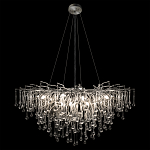 Люстра подвесная с прозрачными стеклянными подвесками в форме капель Диаметр 100 см Droplet Chandelier варинант исполнения - 13 | Loft Concept в Челябинске