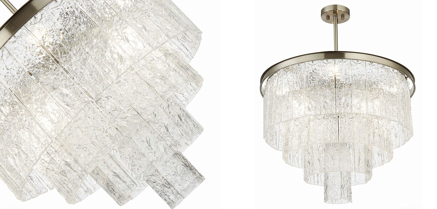 Люстра Renea Textured Glass Chandelier Nickel D60 Люстра Renea Textured Glass Chandelier Nickel D60 - Loft-Concept в Челябинске