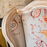 Кресло из массива бука серое с растительным орнаментом Raffael Floral Grey Armchair варинант исполнения - 6 | Loft Concept в Челябинске