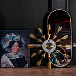 Часы настенные золотые из металла с декором в виде стрел Current Time варинант исполнения - 3 | Loft Concept в Челябинске