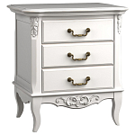 Тумба прикроватная белого цвета из массива бука в стиле прованс White Provence варинант исполнения - 3 | Loft Concept в Челябинске
