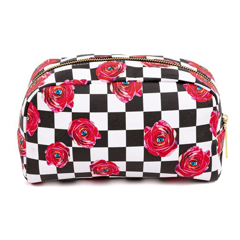 Косметичка Seletti Roses on Check Черный Красный Белый Косметичка Seletti Roses on Check Черный Красный Белый в Челябинске | Loft Concept