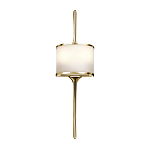 Бра вертикальное с белым полукруглым плафоном и длинным стержнем S Kichler варинант исполнения - 7 | Loft Concept в Челябинске