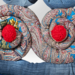 Кукла из одежды и павлопосадских платков Rusalka Blue Jeans варинант исполнения - 3 | Loft Concept в Челябинске