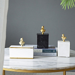 Мраморная шкатулка с бюстом из металла KELLY WEARSTLER варинант исполнения - 9 | Loft Concept в Челябинске