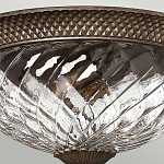 Потолочный светильник с чашеобразным плафоном из толстого волнообразного стекла и широким узорчатым основанием Hinkley варинант исполнения - 3 | Loft Concept в Челябинске