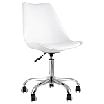Офисный стул на металлическом основании EGGERY White пластик варинант исполнения - 1 | Loft Concept в Челябинске