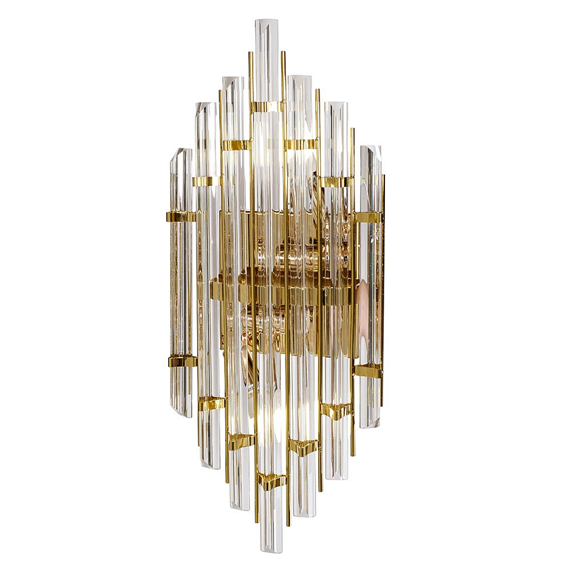 Бра стеклянное с золотым каркасом Luxxu Modern Золотой Прозрачный Бра стеклянное с золотым каркасом Luxxu Modern Золотой Прозрачный в Челябинске | Loft Concept