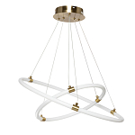 Люстра подвесная с двумя пересекающимися белыми светодиоидными кольцами Luke Lampco Tracer Lamp варинант исполнения - 2 | Loft Concept в Челябинске