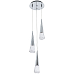 Подвесной светильник капли Acrylic Droplet Trio Chrome Hanging Lamp варинант исполнения - 2 | Loft Concept в Челябинске