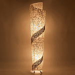 Торшер из перламутра на металлическом каркасе Indonesian Spiral 2 варинант исполнения - 4 | Loft Concept в Челябинске