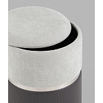 Пуф Mauldine с ящиком серо-черный с экокожей варинант исполнения - 2 | Loft Concept в Челябинске