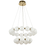 Многоярусная кольцевая люстра с плафонами шары Rings Suspension Light Chandelier варинант исполнения - 2 | Loft Concept в Челябинске