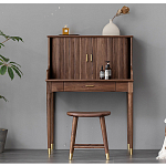 Туалетный стол деревянный с ящиком и зеркалом Moon Walnut Furniture варинант исполнения - 3 | Loft Concept в Челябинске