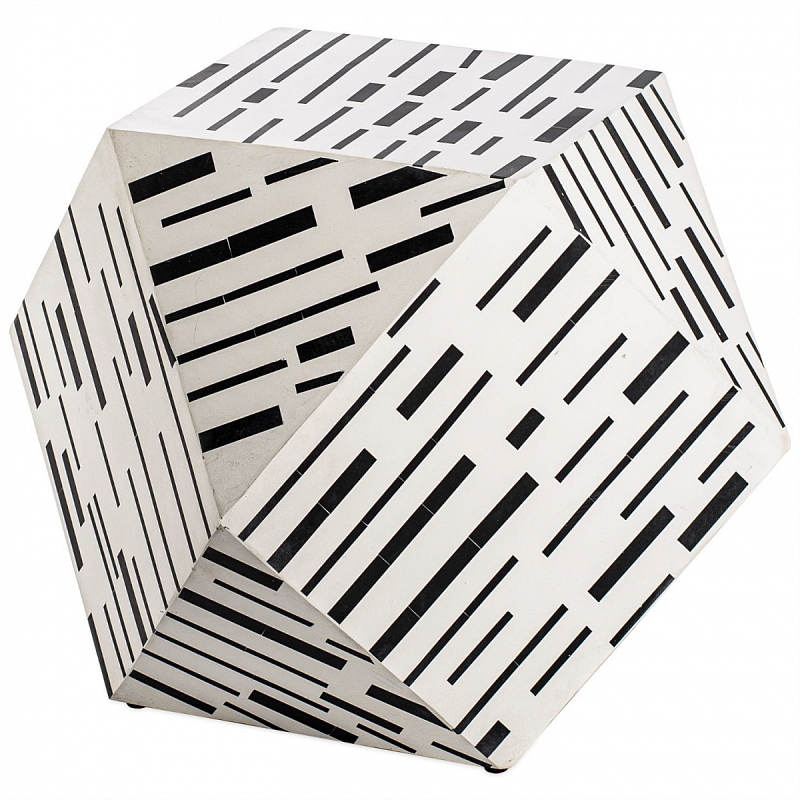 Табурет Black&white Indian Bone Inlay stool Черно-белый Табурет Black&white Indian Bone Inlay stool Черно-белый в Челябинске | Loft Concept