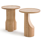 Приставной столик из массива дерева Walnut Triple варинант исполнения - 11 | Loft Concept в Челябинске