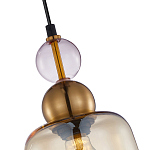 Подвесной светильник со стеклянным плафоном янтарного цвета Prestige варинант исполнения - 3 | Loft Concept в Челябинске