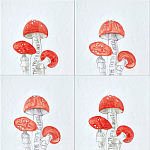 Плитка с узором Мухомор варинант исполнения - 1 | Loft Concept в Челябинске