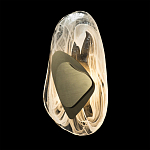 Бра овальное из стекла с золотым элементом Flow Texture  варинант исполнения - 7 | Loft Concept в Челябинске