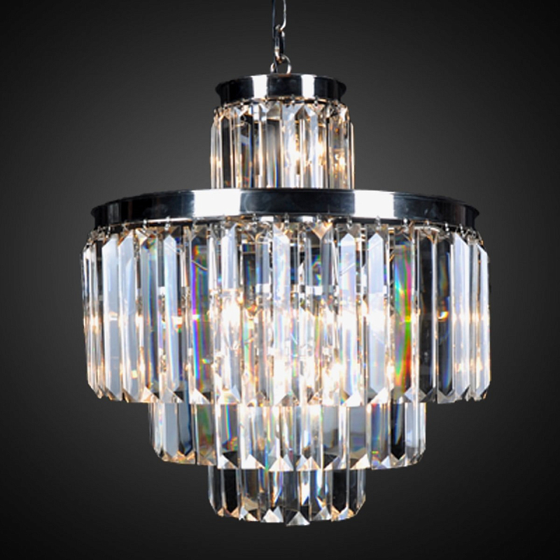 Люстра RH 1920s Odeon Clear Chandelier 50/4 Прозрачное Стекло Хром Люстра RH 1920s Odeon Clear Chandelier 50/4 Прозрачное Стекло Хром в Челябинске | Loft Concept