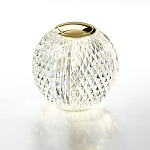 Настольная лампа с прозрачным шарообразным плафоном на цилиндрической подставке Crystal Globule варинант исполнения - 4 | Loft Concept в Челябинске