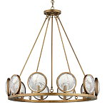 Люстра круглая с прозрачными рельефными плафонами Crystal Prism варинант исполнения - 3 | Loft Concept в Челябинске