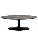 Стол журнальный овальный с столешницей из искусственного мрамора Alonso Gloss варинант исполнения - 1 | Loft Concept в Челябинске