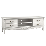 ТВ-тумба белая из массива бука с 4-мя ящиками и 2-мя полками White Provence варинант исполнения - 1 | Loft Concept в Челябинске